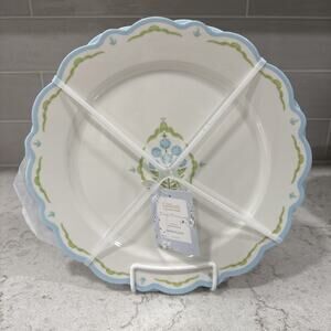 Set 4 Lillian August French Farmhouse 11” Dinner Plates Floral Melamine NEW